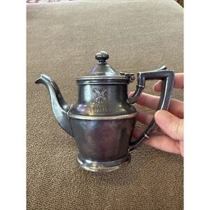 Vintage MILLS International Silver Soldered Milk Creamer Tea 8oz Lidded (TD)